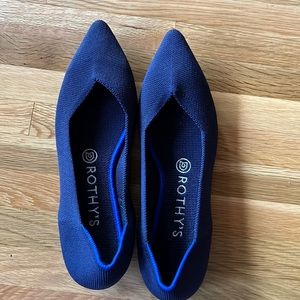 Rothy’s The Point Navy Blue Flat New Condition